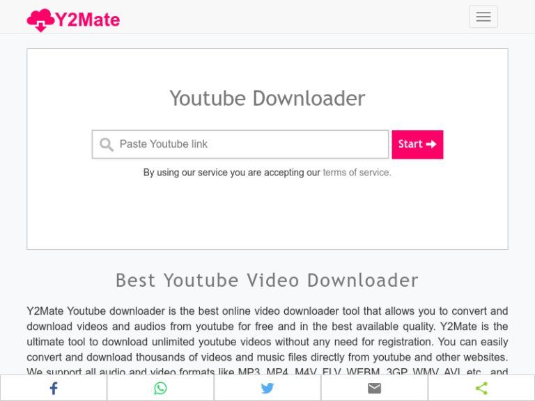 youtube downloader y2mate review
